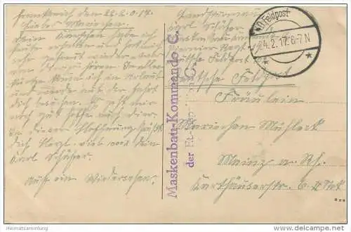 Charey - Stempel Maskenbau-Kommando C. gel. 1917