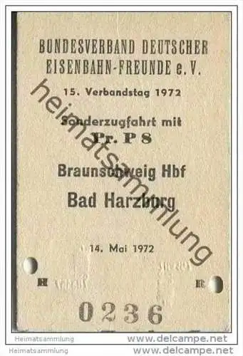 Bundesverband Deutscher Eisenbahn-Freunde e. V. - Sonderzugfahrt mit Pr. P8 Braunschweig Hbf Bad Harzburg