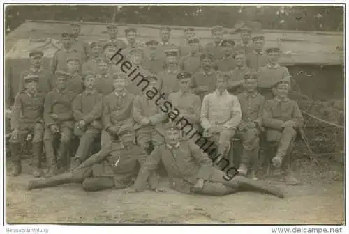 Gruppenbild - Fahrabteilung - Foto-AK - Rückseite beschrieben