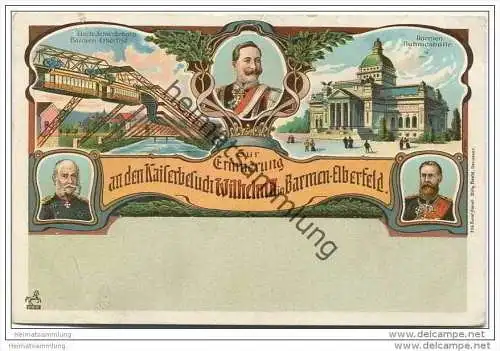 Zur Erinnerung an den Kaiserbesuch Wilhelm II. in Barmen-Elberfeld
