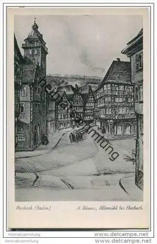 Mosbach - Künstlerkarte A. Rumm