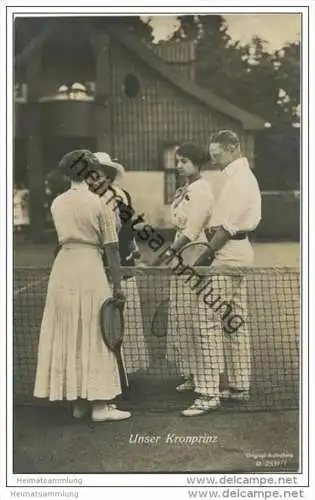 Preussen - Unser Kronprinz Wilhelm von Preussen auf dem Tennisplatz