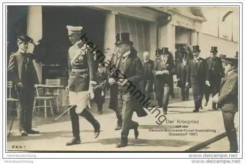 Preussen - Der Kronprinz auf der Deutsch-Nationalen-Kunst-Ausstellung Düsseldorf 1907