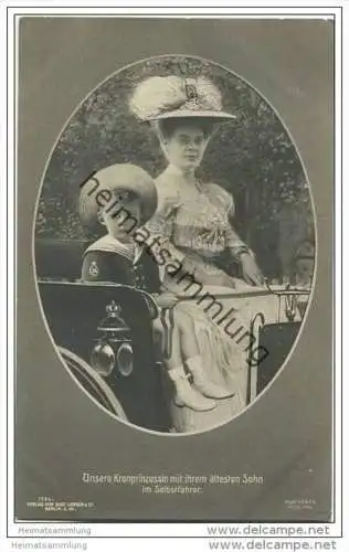 Kronprinzessin Cecilie von Preussen mit ihrem ältesten Sohn Prinz Wilhelm