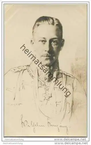 Kronprinz Wilhelm von Preussen - Künstlerkarte