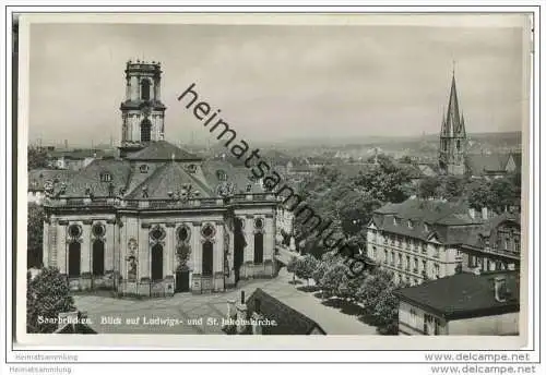 Saarbrücken - Ludwigskirche - St. Jakobskirche - Foto-AK