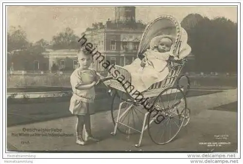 Prinz Wilhelm von Preussen und Prinz Louis Ferdinand von Preussen - Kinderwagen