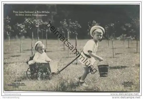 Prinz Wilhelm und Prinz Louis Ferdinand von Preussen - Söhne des Kronprinzenpaares