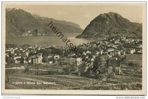 Lugano e Monte San Salvatore - Foto-AK - Verlag Photoglob Zürich gel. 1928
