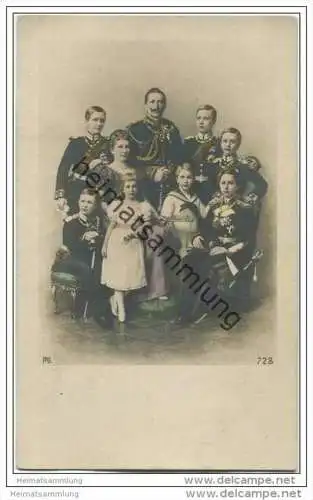Preussen - Deutsches Kaiserpaar mit Kindern