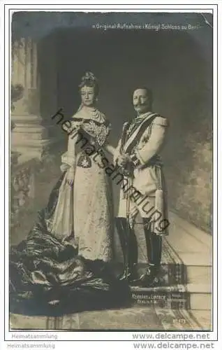 Preussen - Deutsches Kaiserpaar - Aufnahme im Königlichen Schloss zu Berlin