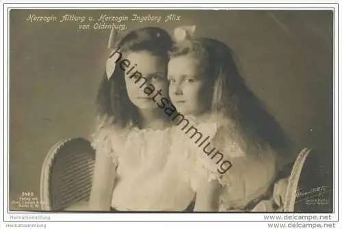 Herzogin Altburg und Herzogin Ingeborg Alix von Oldenburg