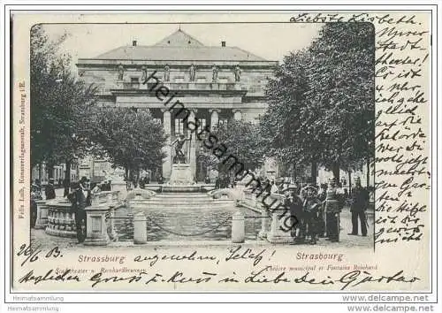 Strasbourg - Strassburg - Stadttheater und Reinhardbrunnen - Theatre municipal et Fontaine Reinhard