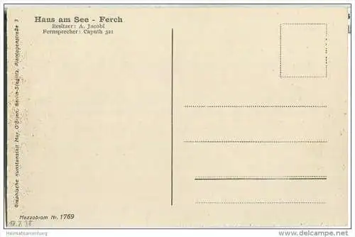 Ferch - Haus am See - Besitzer A. Jacobi