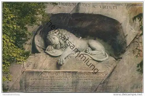 Luzern - Löwendenkmal 20er Jahre - Verlag E. Goetz Luzern