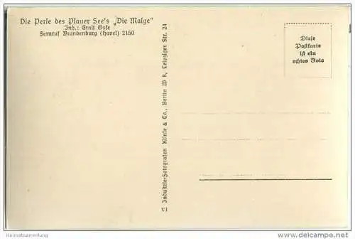 Brandenburg an der Havel - Malge - Terrasse - Plauer See - Foto-AK