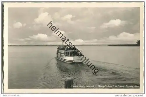 Brandenburg/Havel - Plauer See - Fahrgastschiff Brandenburg mit Olympiaflagge - Foto-AK
