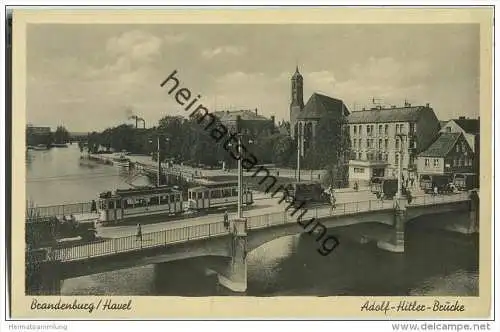Brandenburg/Havel - Adolf-Hitler-Brücke - Straßenbahn
