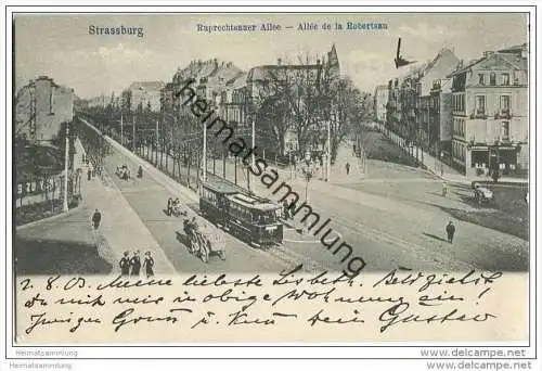 Strasbourg - Strassburg - Ruprechtsauer Allee - Allee de la Robertsau - Strassenbahn