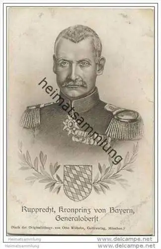 Königreich Bayern - Rupprecht - Kronprinz von Bayern - Generaloberst - Kriegs-Erinnerungskarte