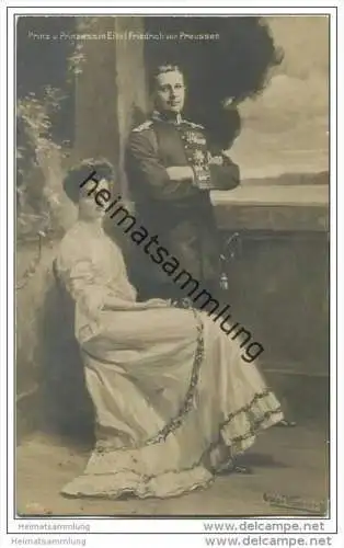 Prinz und Prinzessin Eitel Friedrich von Preussen - Künstlerkarte / Oskar Höppner 06
