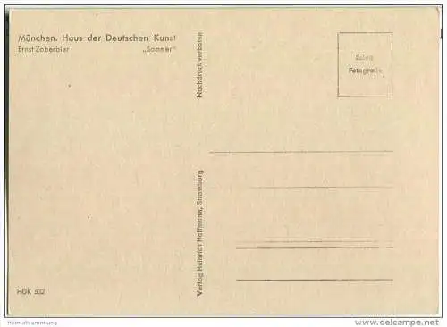 HDK532 - Sommer - Ernst Zoberbier - Verlag Heinrich Hoffmann Strassburg