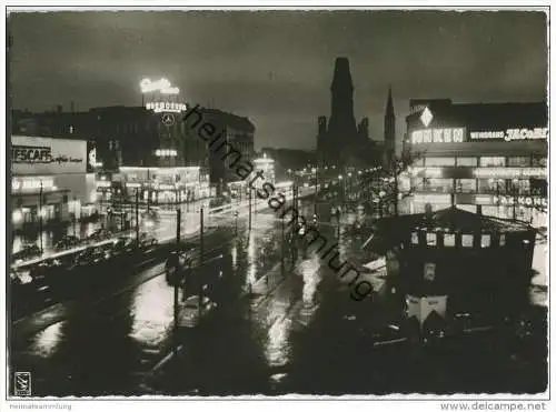 Berlin - Kurfürstendamm - Nacht - Foto-AK