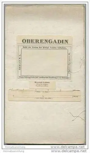 Oberengadin - Simon Schropp'sche Hof-Landkarten-Handlung Berlin (J.H. Neumann) - 1:50 000 - 79cm x 66cm auf Leinen