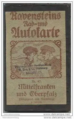 Ravensteins Rad- und Autokarte - Mittelfranken und Oberpfalz (Umgebung von Nürnberg) Nr. 47 - 1:300 000 - 60cm x 74cm