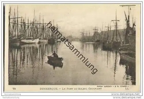 59140 Dunkerque - Dünkirchen - Le Port au Soleil Couchant