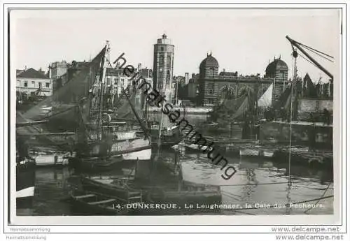 59140 Dunkerque - Dünkirchen - Le Leughenaer - la Cale des Pécheurs - Foto-AK 40er Jahre