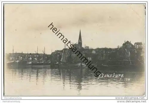 Flensburg - Hafen - Gesamtansicht - Foto-AK