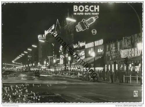 Berlin - Kurfürstendamm - Nacht - Foto-AK