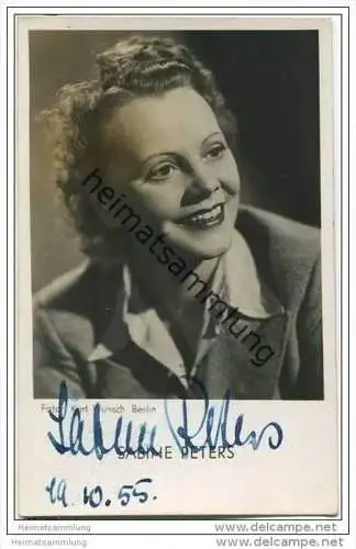 Sabine Peters - Original-Autogramm 1955