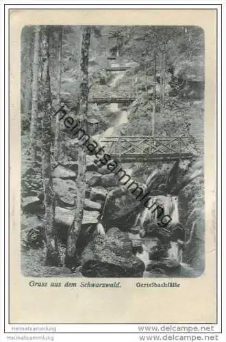 Gertelbachfälle - Gruss aus dem Schwarzwald ca. 1910