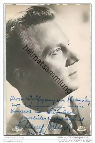 Rudolf Schock - in der fröhliche Sänger - Original-Autogramm mit Widmung