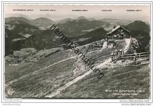 Blick vom Schafberg - Himmelpforte-Hütte - Foto-AK 50er Jahre