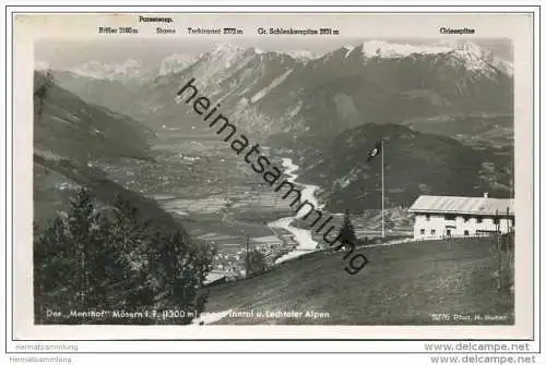 Der Menthof in Mösern - Inntal und Lechtaler Alpen - Foto-AK