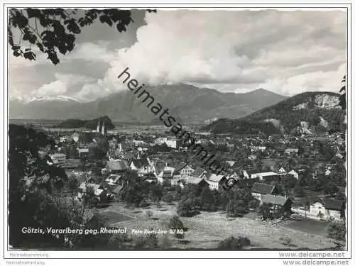 Götzis - Blick gegen das Rheintal - Foto-AK Grossformat