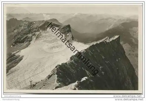 Zugspitze - Foto-AK - Zugspitzgrad mit Blick nach Lermoos
