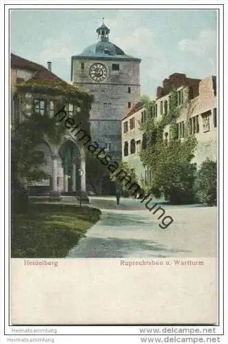 Heidelberg - Ruprechtsbau und Wartturm ca. 1910