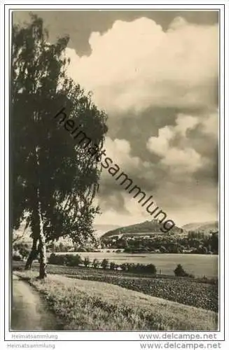 Walldorf bei Meiningen - Blick zum Landsberg - Foto-AK 1961