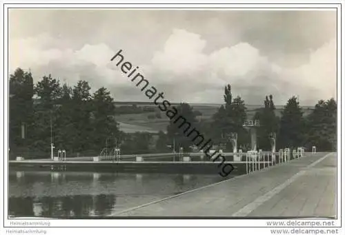 Vacha - Schwimmbad - Foto-AK 1960