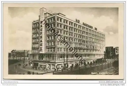 Berlin-Mitte - Alexanderplatz - HO Kaufhaus - Foto-AK ca. 1950