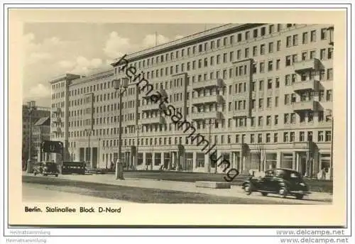 Berlin-Mitte - Stalinallee - Block D-Nord - Foto-AK 1953