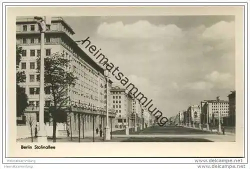 Berlin-Mitte - Stalinallee - Foto-AK 1953
