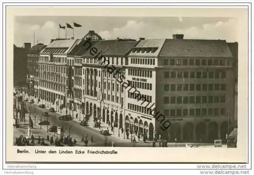 Berlin-Mitte - Unter den Linden - Friedrichstrasse - Foto-AK 1953