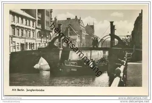 Berlin-Mitte - Jungfernbrücke - Foto-AK 1953