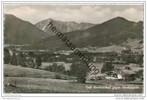 Cafe Winklstüberl gegen Brecherspitze - Foto-AK