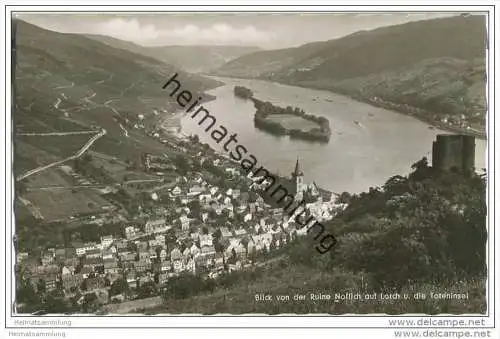 Lorch - Ruine Nollich - Toteninsel - Foto-AK